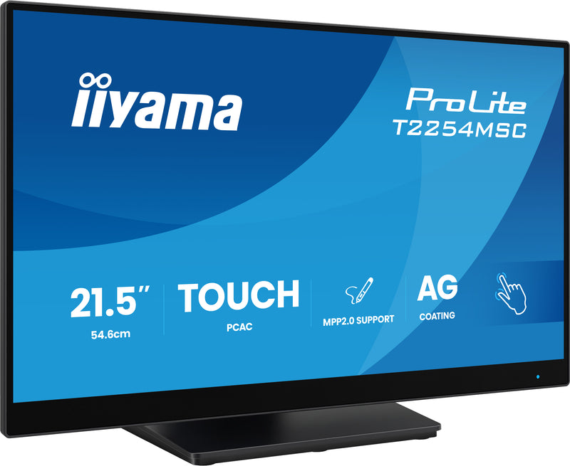 iiyama T2254MSC-B2AG 54,6 cm (21,5") 1920 x 1080 pixels Full HD LED touchscreen pc-monitor zwart