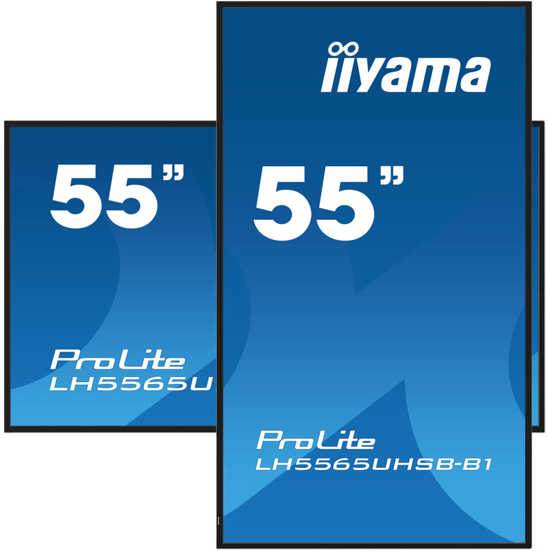 iiyama LH5565UHSB-B1 Kiosk-stijl 138,7 cm (54,6") LED-scherm, Wi-Fi, 800 cd/m², 4K Ultra HD, Zwart, Ingebouwde Android 11-processor, 24/7