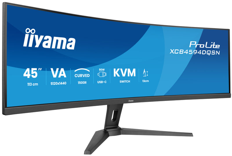 iiyama G-MASTER 45"LCD Curved Bus. UWQHD écran plat de PC 113 cm (44.5") 5120 x 1440 pixels Dual QHD LED Noir