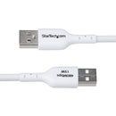 StarTech.com Câble de Charge USB-A vers USB-C de 3m, Charge et Synchronisation, 3A, USB 2.0, Gaine TPE - Cordon de Charge USB Blanc