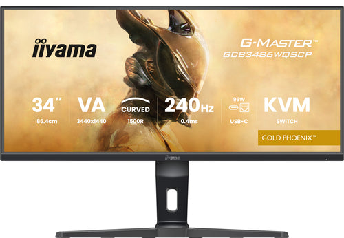iiyama G-MASTER GCB3486WQSCP-B1 écran plat de PC 86,4 cm (34") 3440 x 1440 pixels UltraWide Quad HD Noir