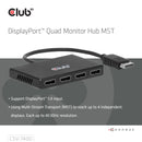 CLUB3D CSV-7400 répartiteur vidéo DisplayPort 4x DisplayPort