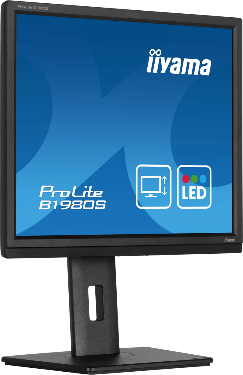 iiyama ProLite B1980S-B1 48,3 cm (19") PC flatscreen monitor, 1280 x 1024 pixels, VGA, LED, Zwart