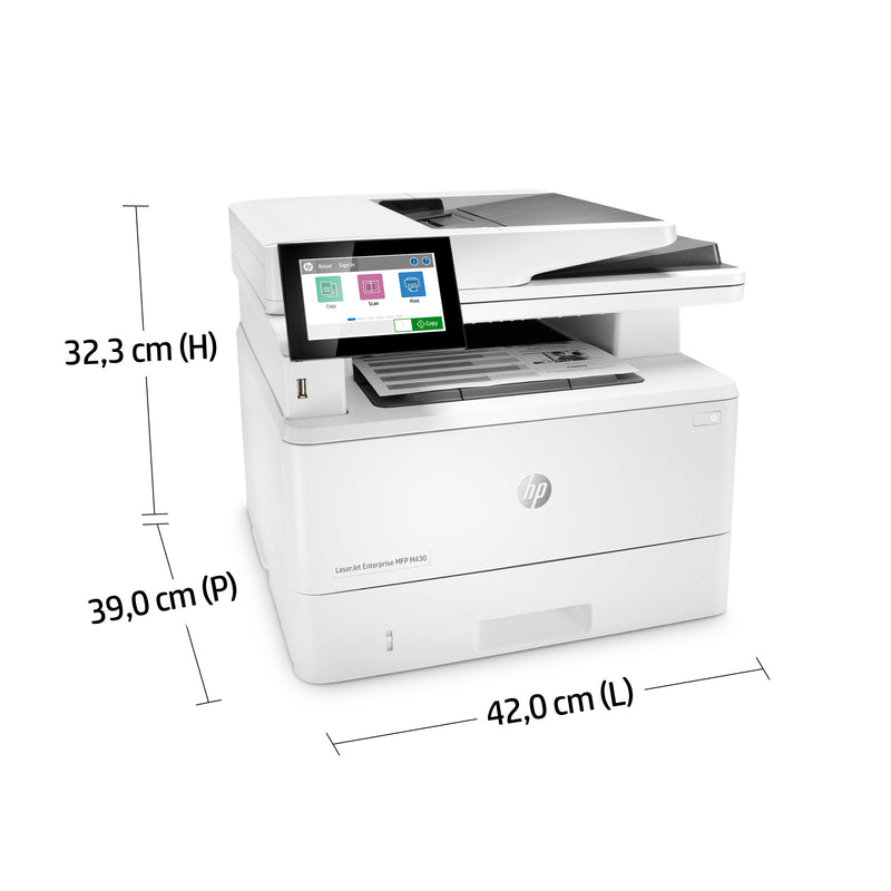 HP LaserJet Enterprise M430f Multifunction Noir et blanc Imprimante, Ethernet uniquement; Copieur, Scanner