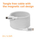 CLUB3D CLUB 3D USB-C Magnetic-Coil Cable White câble USB 2 m USB C Blanc