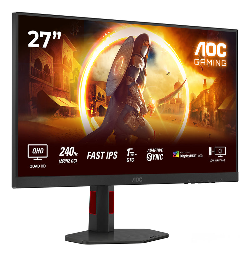 AOC G4 Q27G4ZR écran plat de PC 68,6 cm (27") 2560 x 1440 pixels Quad HD LED Noir, Rouge