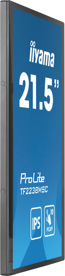 iiyama TF2238MSC-B1 21" (53,3 cm) Digitaal A-kaart Dynamisch Display LED 600 cd/m² Full HD Zwart Touchscreen