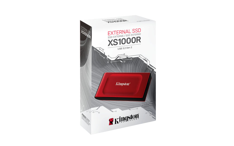 Kingston Technology 2TB draagbare SSD XS1000 USB 3.2 Gen 2, rood