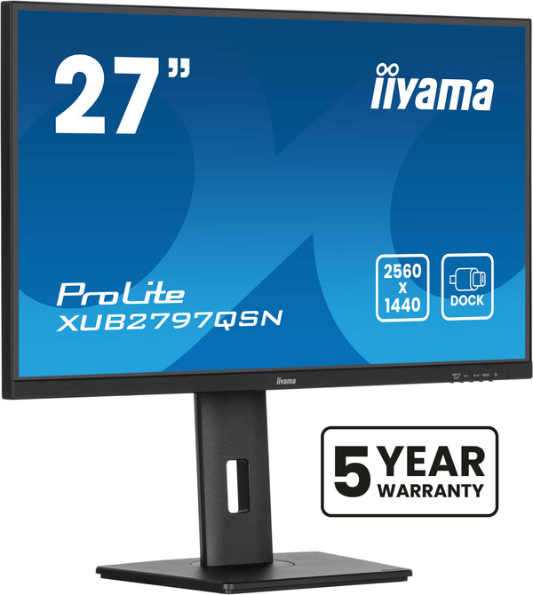 iiyama ProLite XUB2797QSN-B2 27" (68,6 cm) PC Flat Panel Monitor 2560 x 1440 Pixels Quad HD LED Zwart