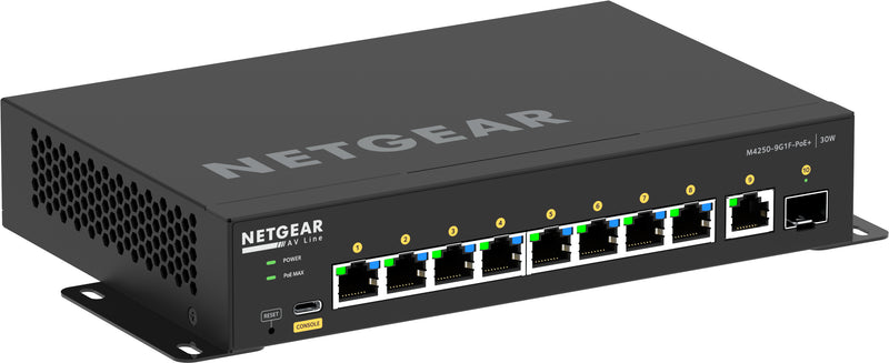 NETGEAR GSM4210PD-100EUS commutateur réseau Géré L2/L3 Gigabit Ethernet (10/100/1000) Connexion Ethernet, supportant l'alimentation via ce port (PoE) Noir