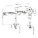 ACT AC8336 support d'écran plat pour bureau 81,3 cm (32") Argent