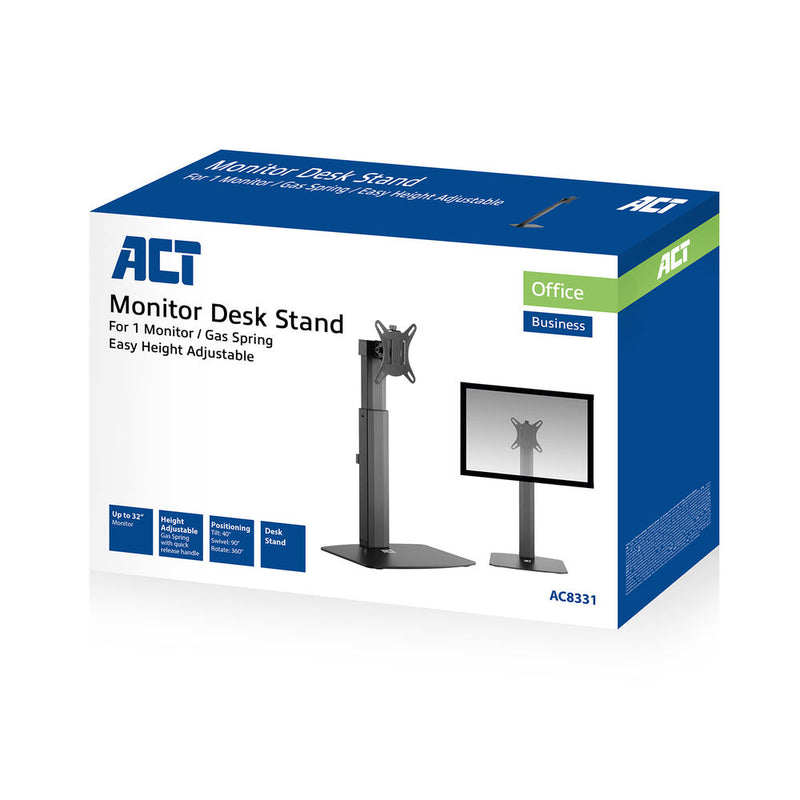 ACT AC8331 support d'écran plat pour bureau 81,3 cm (32") Noir