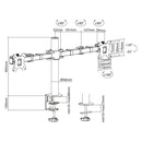 ACT AC8326 support d'écran plat pour bureau 81,3 cm (32") Noir