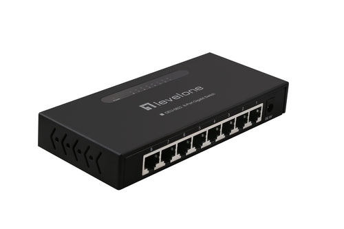 LevelOne GEU-0822 Unmanaged Gigabit Ethernet (10/100/1000) Network Switch, Black