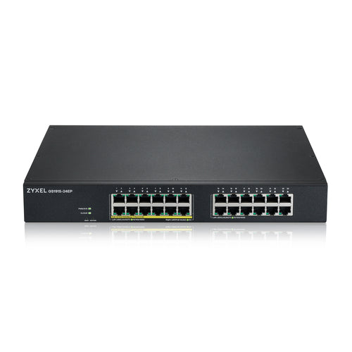 Zyxel GS1915-24EP Beheerde L2 Gigabit Ethernet (10/100/1000) Ethernet-verbinding, ondersteunt Power over Ethernet (PoE) 1U Zwart