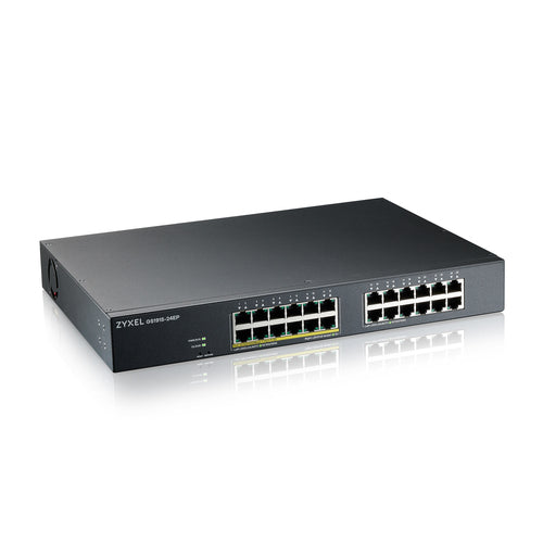 Zyxel GS1915-24EP Beheerde L2 Gigabit Ethernet (10/100/1000) Ethernet-verbinding, ondersteunt Power over Ethernet (PoE) 1U Zwart