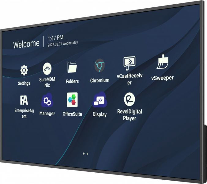 Viewsonic CDE4330 Écran d'affichage dynamique 109,2 cm (43") Wifi 450 cd/m² 4K Ultra HD Noir Intégré dans le processeur Android 11