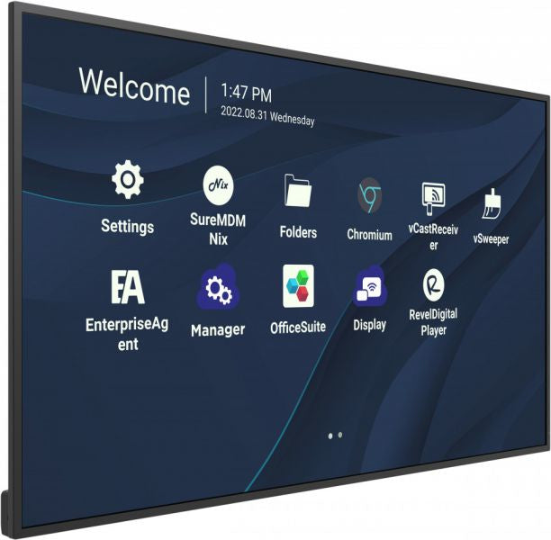 Viewsonic CDE4330 Écran d'affichage dynamique 109,2 cm (43") Wifi 450 cd/m² 4K Ultra HD Noir Intégré dans le processeur Android 11