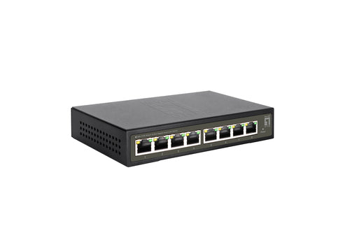 LevelOne GES-2108 Managed L2 Gigabit Ethernet (10/100/1000) Network Switch, Black