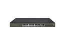 LevelOne GES-2128P Gigabit Ethernet (10/100/1000) Managed L2 Network Switch, Ethernet Connection, Supports Power over Ethernet (PoE), Black