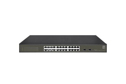 LevelOne GES-2126 Managed L2 Gigabit Ethernet (10/100/1000) Network Switch, Black