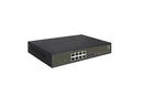 LevelOne GES-2110P Gigabit Ethernet (10/100/1000) Managed L2 Network Switch, Ethernet Connection, Supports Power over Ethernet (PoE), Black