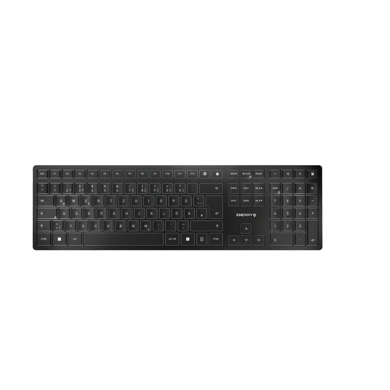 CHERRY KW 9100 SLIM clavier Universel RF sans fil + Bluetooth QWERTZ Allemand Noir