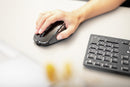CHERRY DW 9500 SLIM clavier Souris incluse Universel RF sans fil + Bluetooth AZERTY Belge Noir, Gris