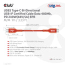 CLUB3D CAC-1511 câble USB USB 2.0 1 m USB C Orange