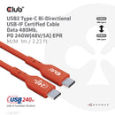 CLUB3D CAC-1511 câble USB USB 2.0 1 m USB C Orange