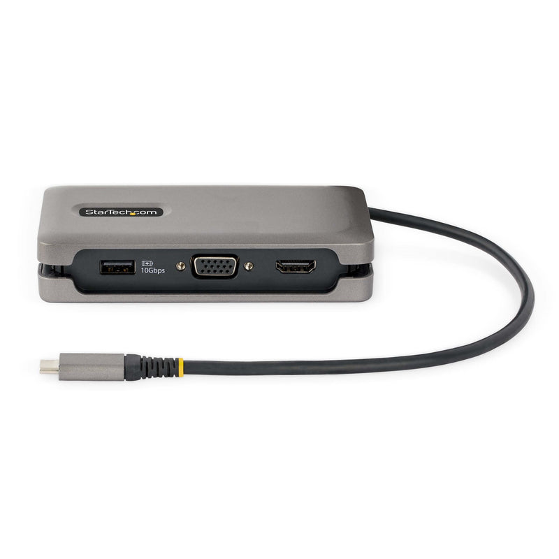 StarTech.com Adaptateur Multiport USB-C - 4K60Hz HDMI/VGA - Hub USB 3 Ports - 100W Power Delivery Pass-Through, GbE, Mini Station d'Accueil/Docking Station avec Chargeur - Adaptateur USB C vers HDMI, Câble de 30cm