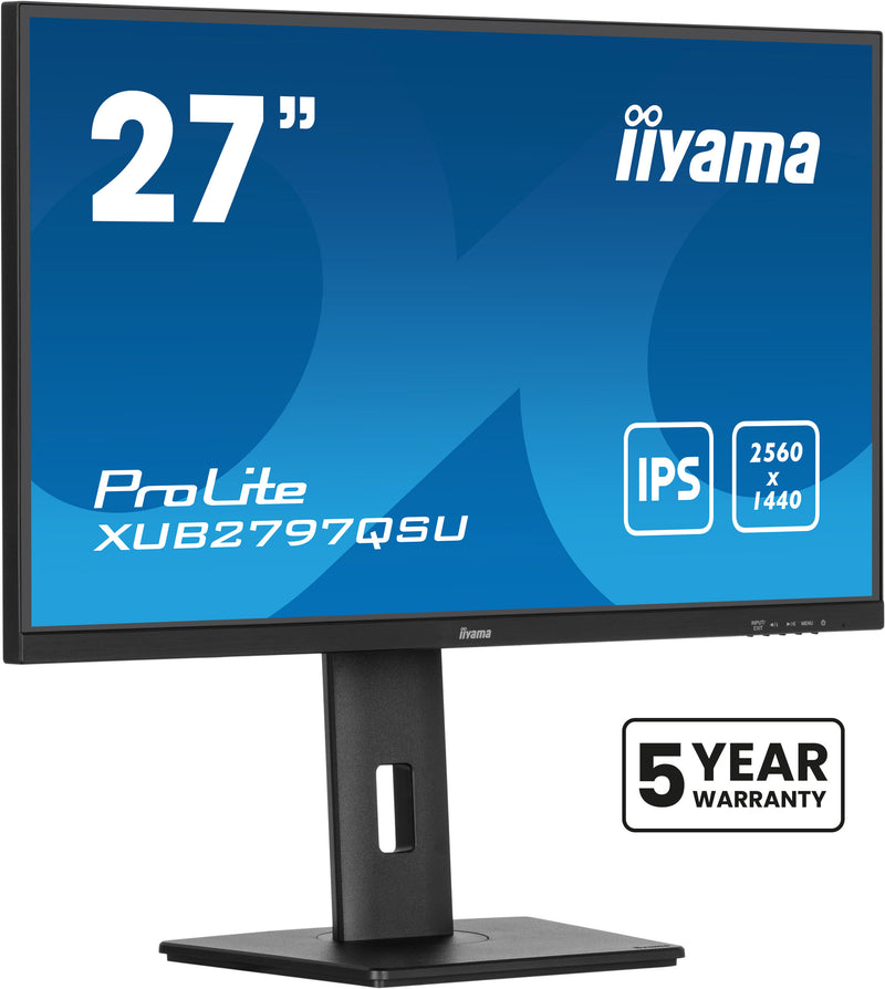 iiyama ProLite XUB2797QSU-B2 27" (68,6 cm) PC Flat Panel Monitor 2560 x 1440 Pixels Quad HD LED Zwart