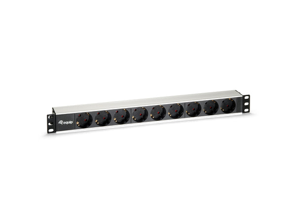 Equip 333292 9-Outlet AC Power Distribution Unit 1U Black, Silver
