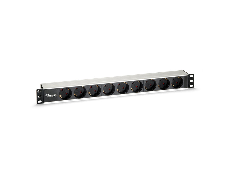 Equip 333292 9-Outlet AC Power Distribution Unit 1U Black, Silver