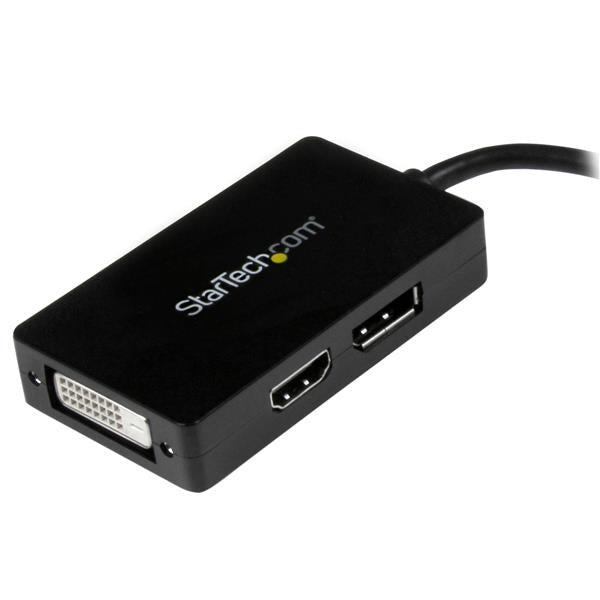 StarTech.com Adaptateur de voyage Mini DisplayPort vers DVI / DisplayPort / HDMI - Convertisseur vidéo 3-en-1