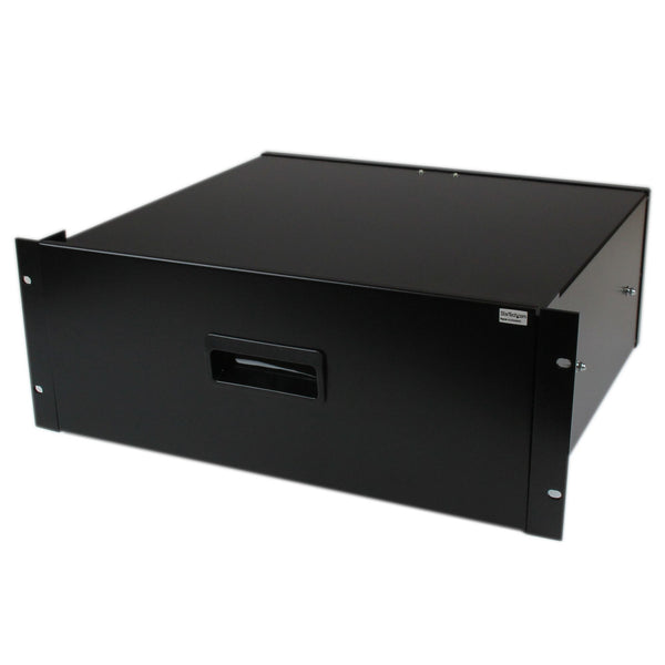 StarTech.com 4U Black Steel Storage Drawer for Racks and Cabinets, 48 ​​cm