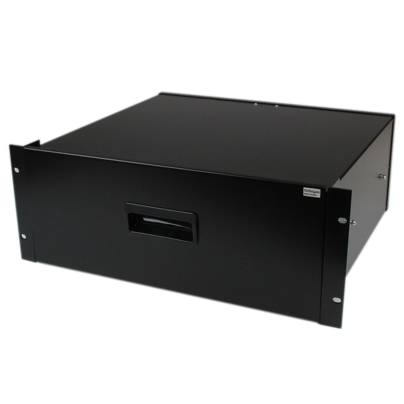 StarTech.com 4U Black Steel Storage Drawer for Racks and Cabinets, 48 ​​cm