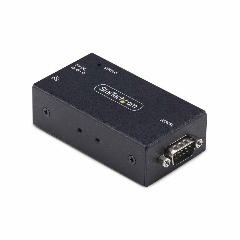 StarTech.com Adaptateur Série vers Ethernet à 1 Port, Serveur de Périphériques Série IP pour Périphériques RS232 Distants, Montage Mural/sur Rail DIN, Boîtier Métallique, Convertisseur Série RJ45 LAN vers DB9, TAA