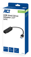 ACT AC1510 changeur de genre de câble SATA USB Type-A Noir