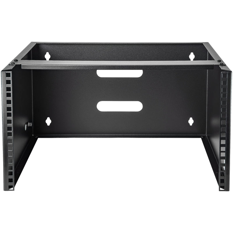 StarTech.com 6U Wall Mount Network Bracket - 14" Depth (Low Profile) - 19" Patch Panel Rack for Shallow Servers and IT Equipment, Network Switches - Max Weight 20kg, Black