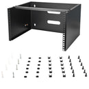StarTech.com 6U Wall Mount Network Bracket - 14" Depth (Low Profile) - 19" Patch Panel Rack for Shallow Servers and IT Equipment, Network Switches - Max Weight 20kg, Black
