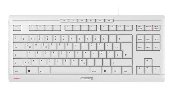 CHERRY STREAM KEYBOARD TKL clavier Universel USB QWERTZ Allemand Blanc