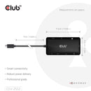 CLUB3D CSV-2552 hub & concentrateur USB Type-C 5000 Mbit/s Noir