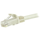StarTech.com Câble réseau Cat6 Gigabit UTP sans crochet de 5m - Cordon Ethernet RJ45 anti-accroc - M/M - Blanc