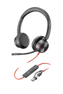 Poly Micro-casque Blackwire 8225 stéréo USB-C certifié Microsoft Teams + adaptateur USB-C/A