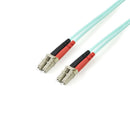 StarTech.com Câble Fibre Optique Multimode de 5m LC/UPC à LC/UPC OM3, Fibre Zipcord Full Duplex 50/125µm, Réseaux 100G, LOMMF/VCSEL, <0.3dB Faible Perte d'Insertion, Cordon Patch Fibre LSZH