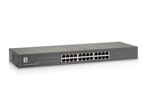 LevelOne GSW-2457 Unmanaged Gigabit Ethernet (10/100/1000) Network Switch, Black