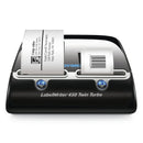 DYMO LabelWriter 450 Twin Turbo Imprimante d'étiquettes | papier thermique | 600 x 300 ppp | jusqu'à 71 étiquettes/minute | capacité : 2 rouleaux | Noir / argent