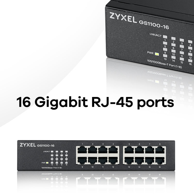 Zyxel GS1100-16 Non-géré Gigabit Ethernet (10/100/1000)