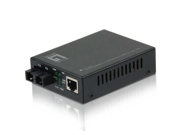 LevelOne GVT-2001 convertisseur de support réseau 1000 Mbit/s 850 nm Multimode Noir